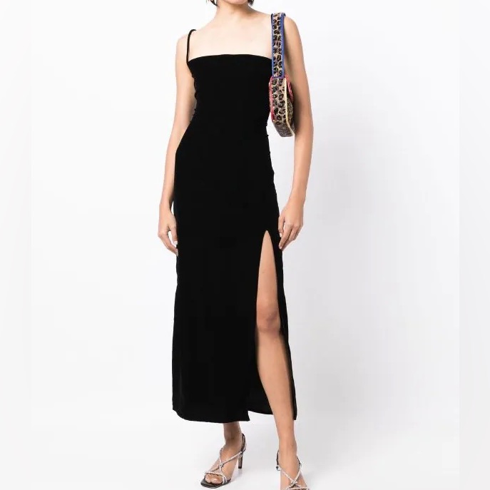 Staud Bellamy Cross-Strap Midi Dress